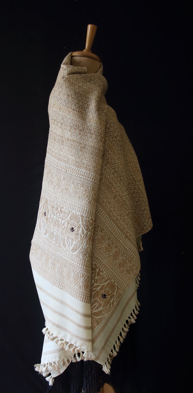 Eri Silk Handwoven Patterned Shawls from Assam