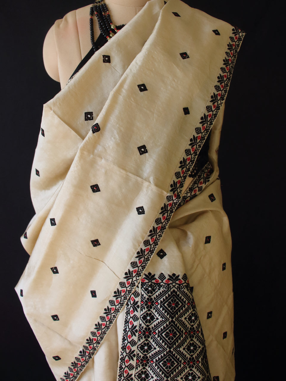 Tassar Silk Handloom Traditional Mekhla Chador Set from Assam