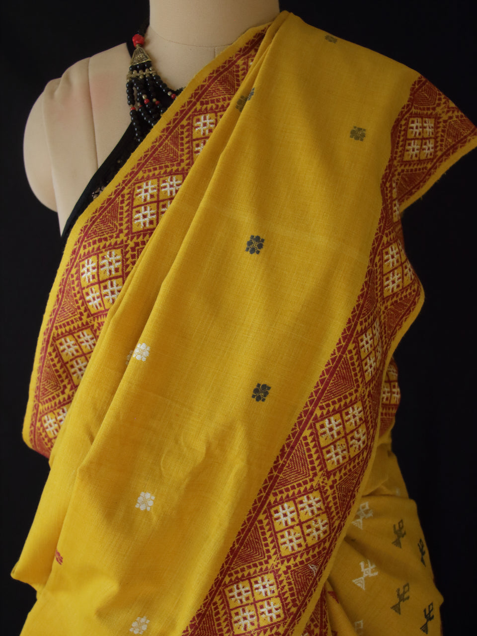 Narural Dyed Eri Silk Traditional Mekhela Chador Set from Assam