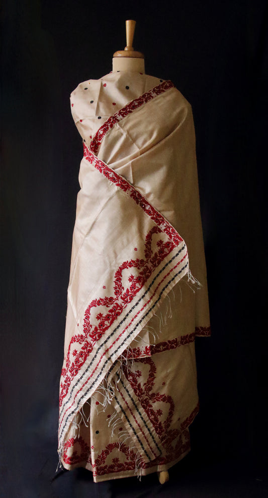 Tassar Silk Handloom Mekhla Chador Set
