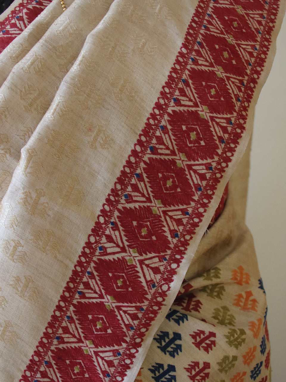 Muga Silk Mekhela Chador Set from Assam