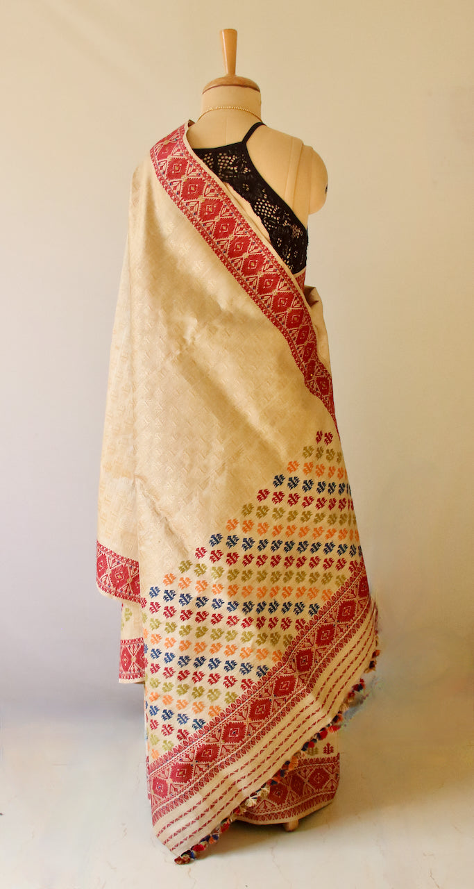 Muga Silk Mekhela Chador Set from Assam