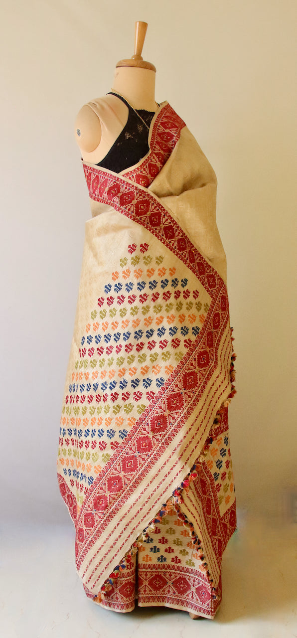 Muga Silk Mekhela Chador Set from Assam