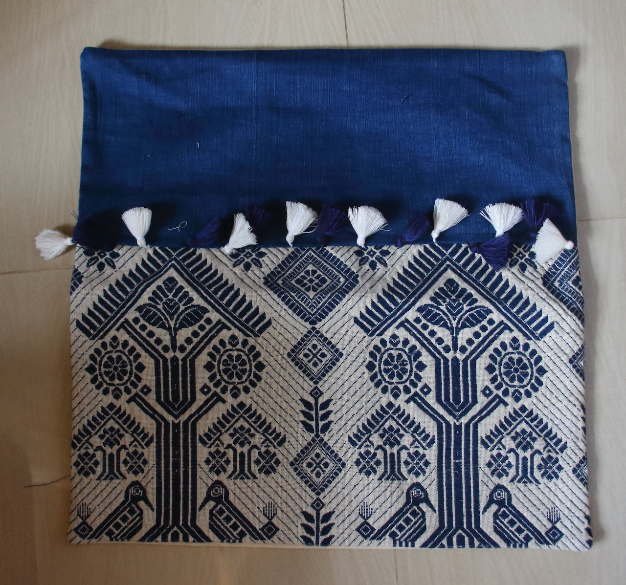 Cotton Cushion Covers in Natural dyed Indigo.