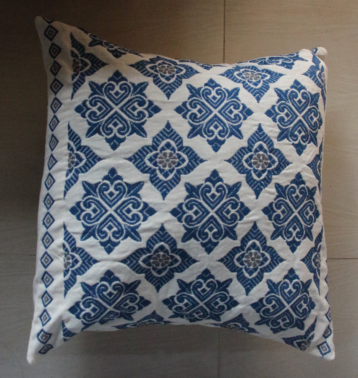 Cotton Cushion Covers in Natural dyed Indigo.