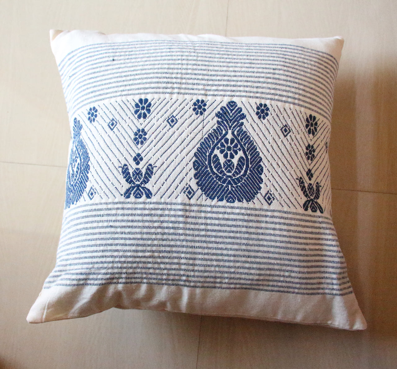 Cotton Cushion Covers in Natural dyed Indigo.