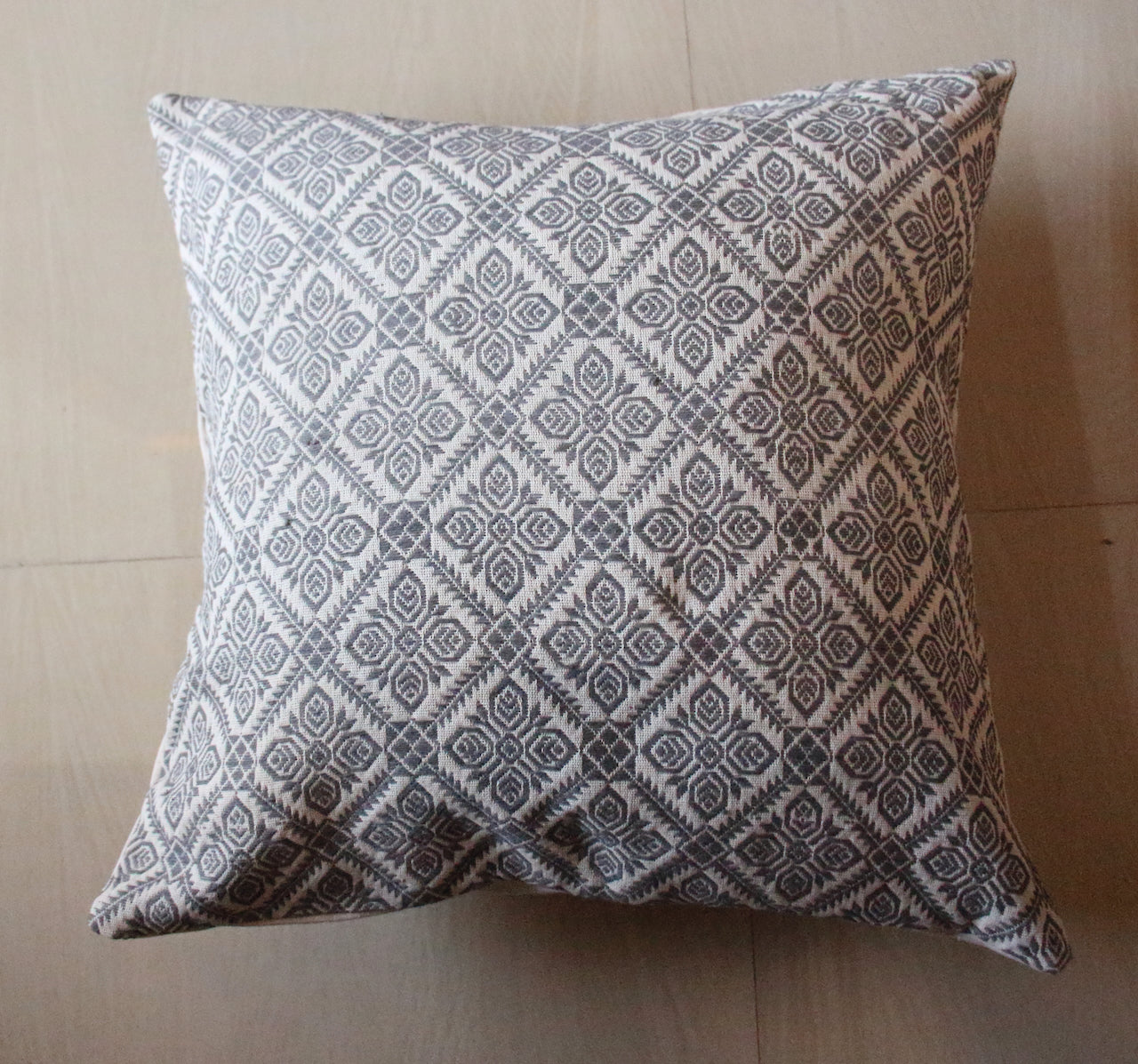 Cotton Cushion Covers in Natural dyed yarns .