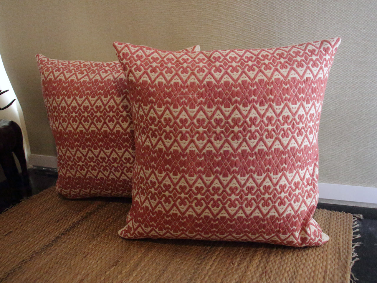 Cotton Cushion Covers in Natural dyed yarns .