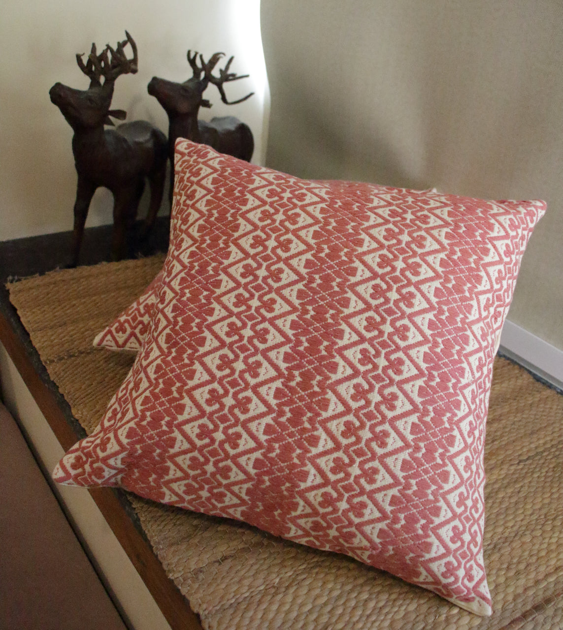 Cotton Cushion Covers in Natural dyed yarns .