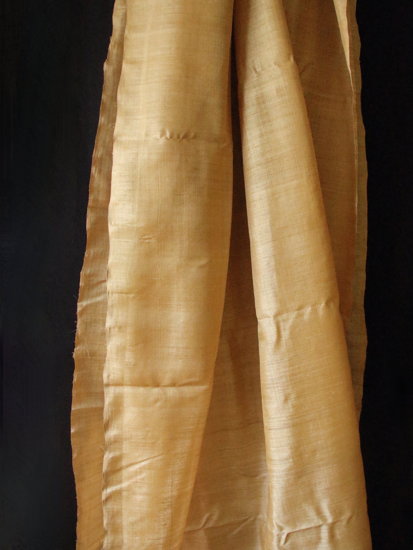 Hundred Percent Muga Silk Fabric - 47 Inches Width