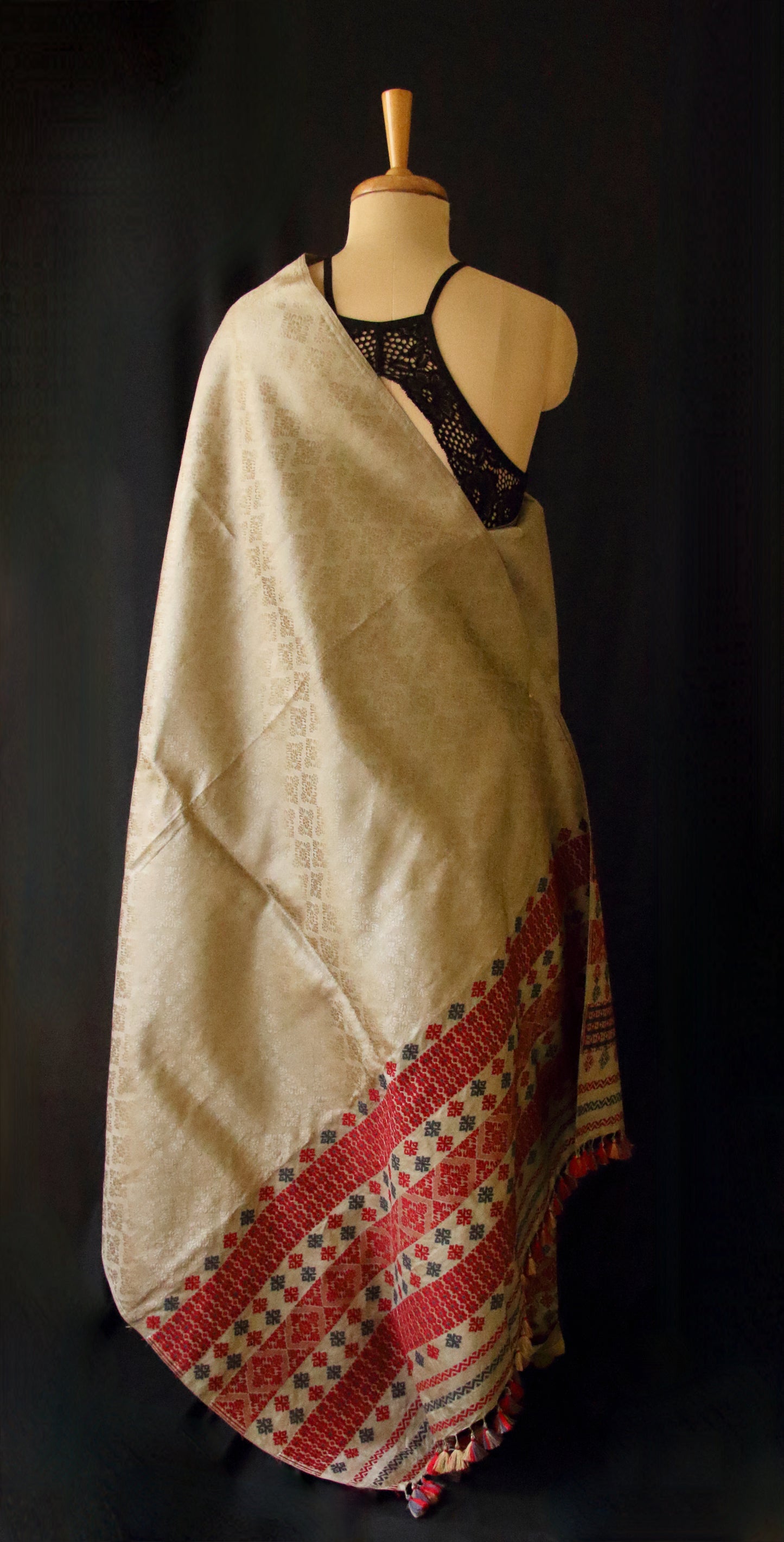 Tassar Silk Handloom Traditional Mekhla Chador Set from Assam