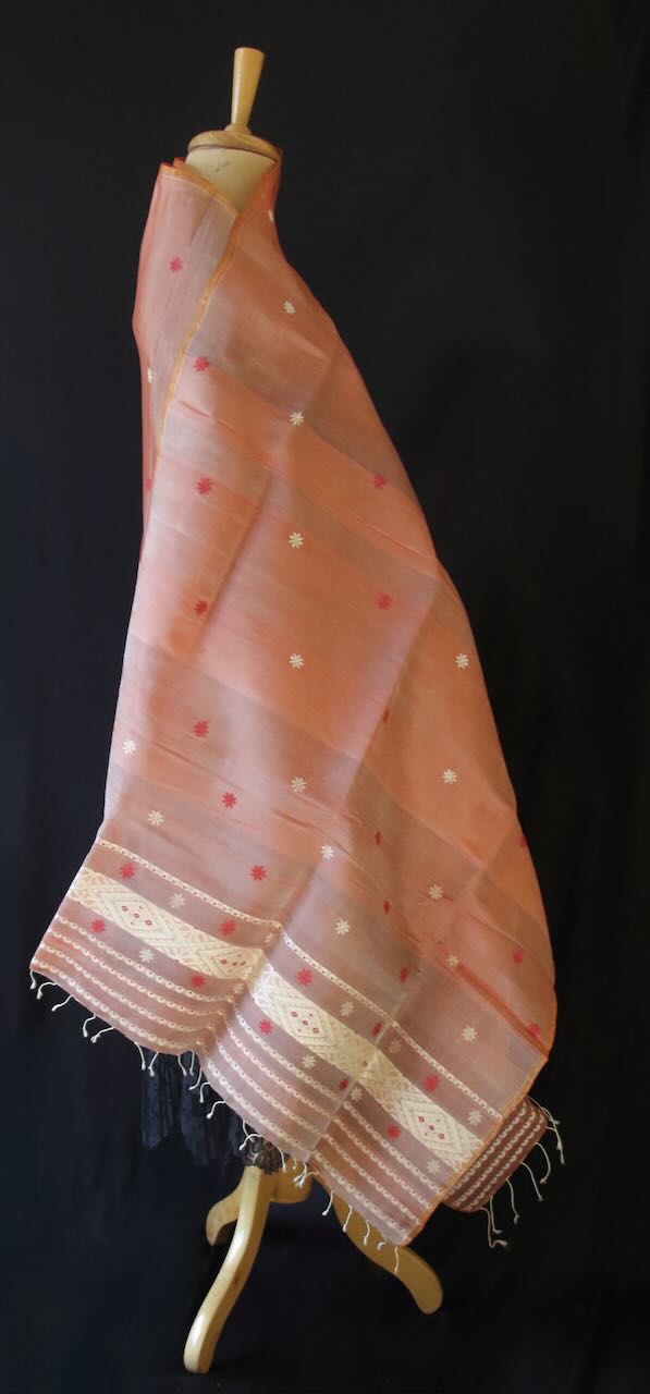 Natural Dyed Handwoven Silk Stole / Dupatta from Assam