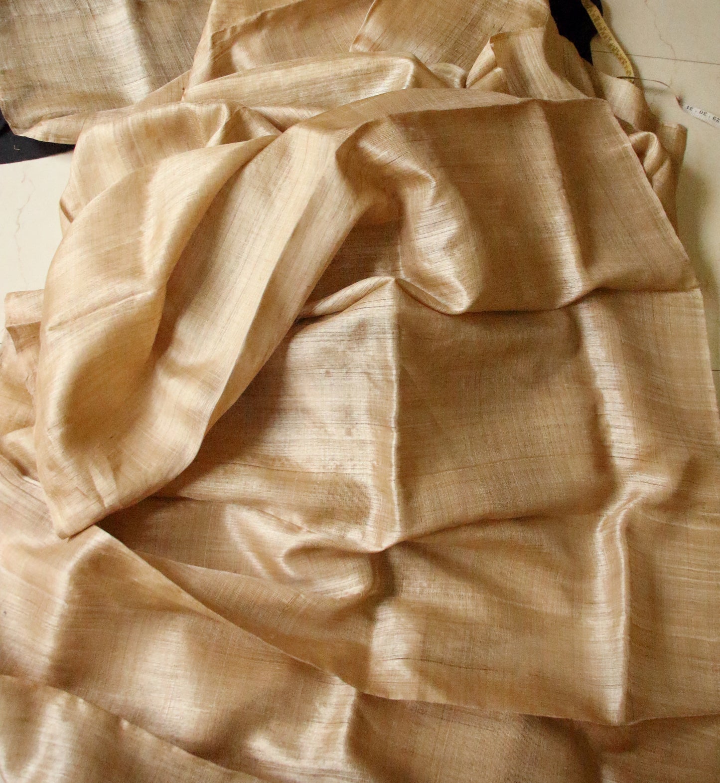 Hundred Percent Muga Silk Fabric - 46" Width