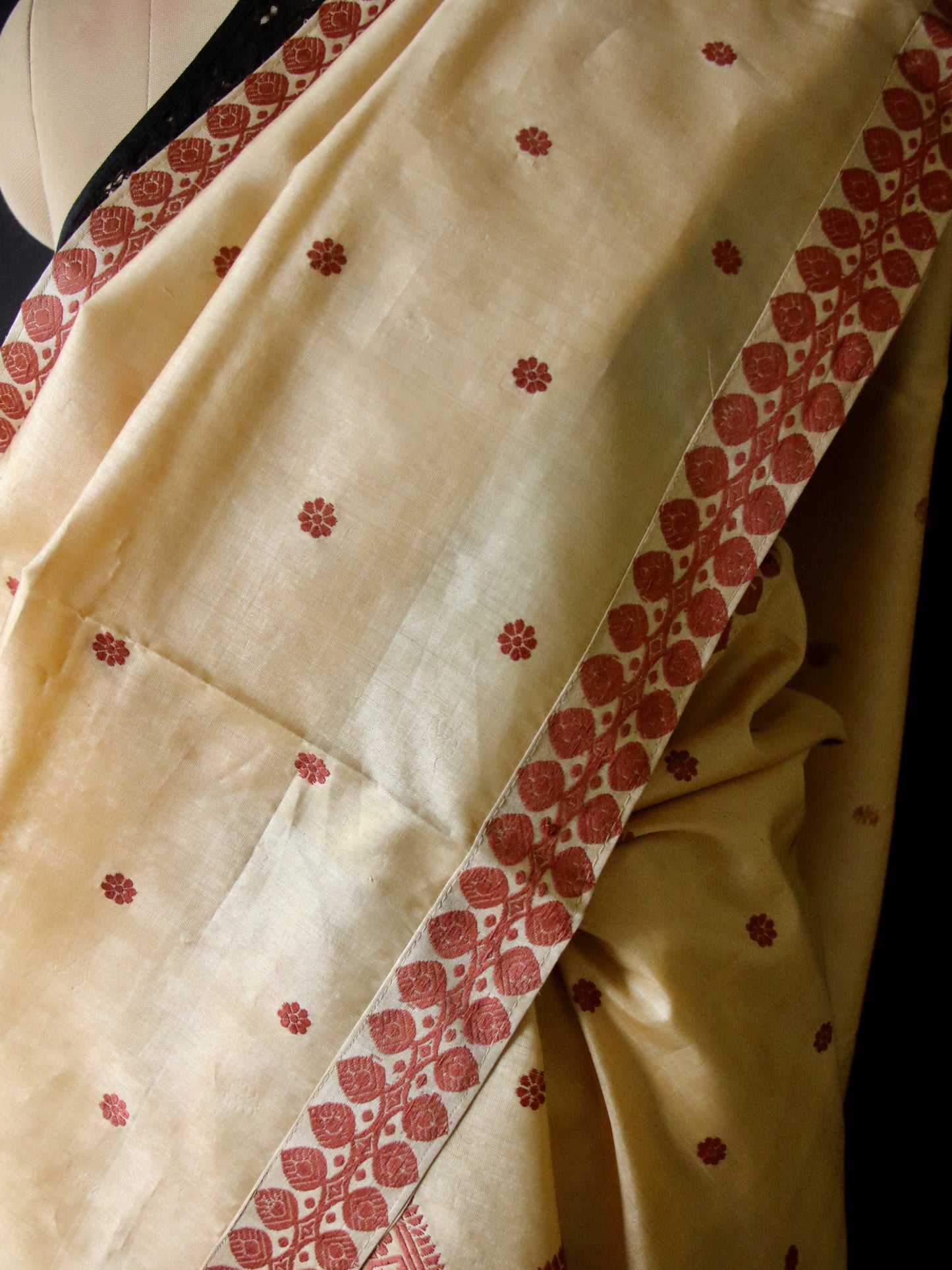 Tassar Silk Handloom Mekhla Chador Set from Assam