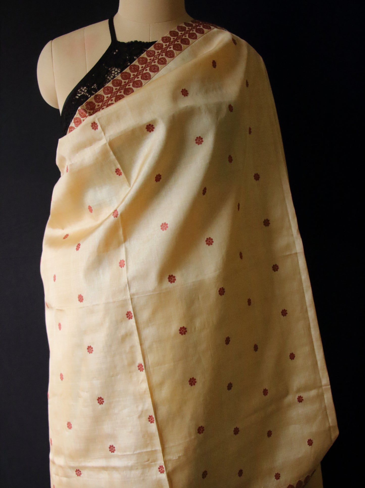 Tassar Silk Handloom Mekhla Chador Set from Assam