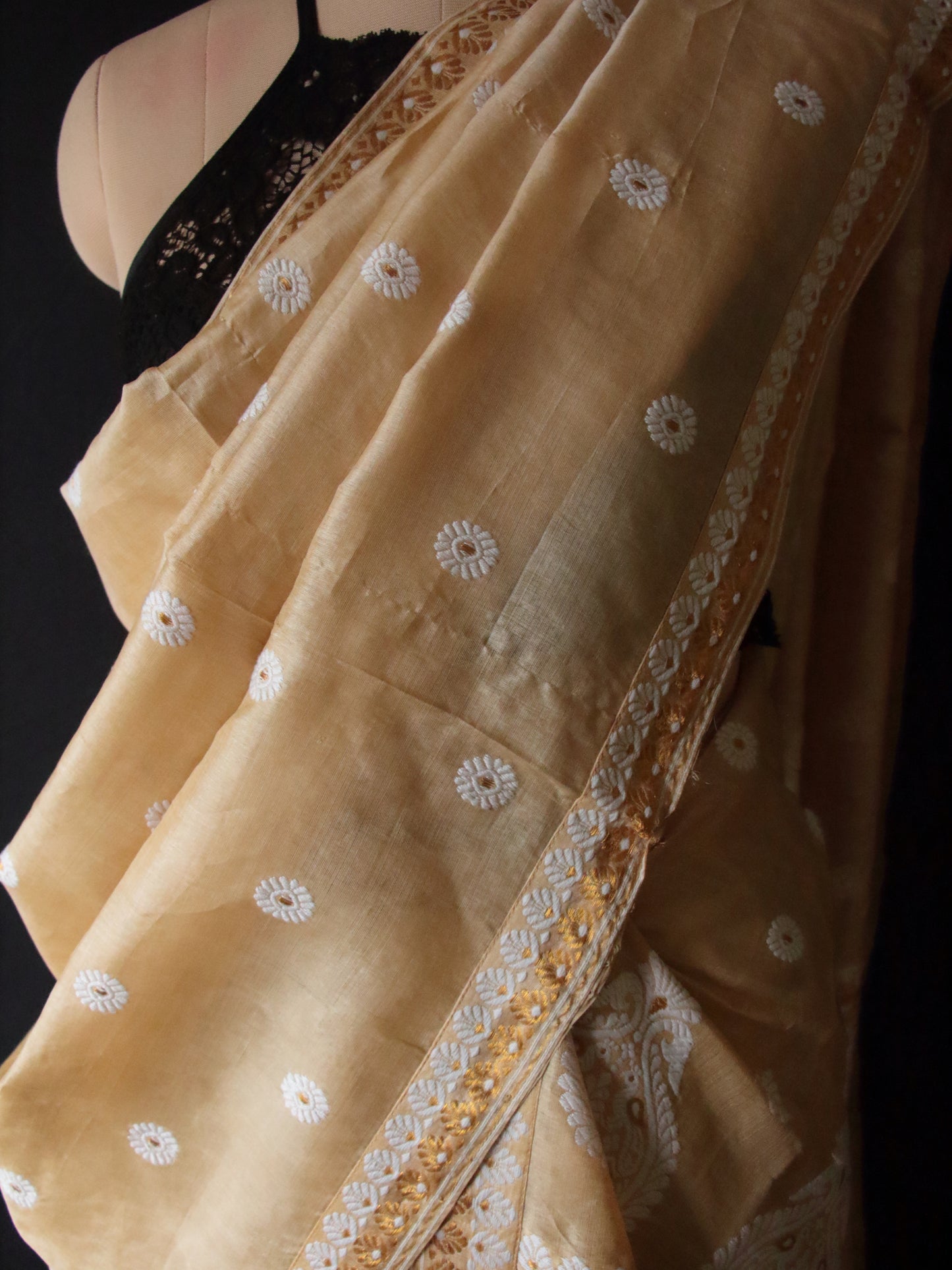 Tassar Silk  Mekhla Chador Set from Assam