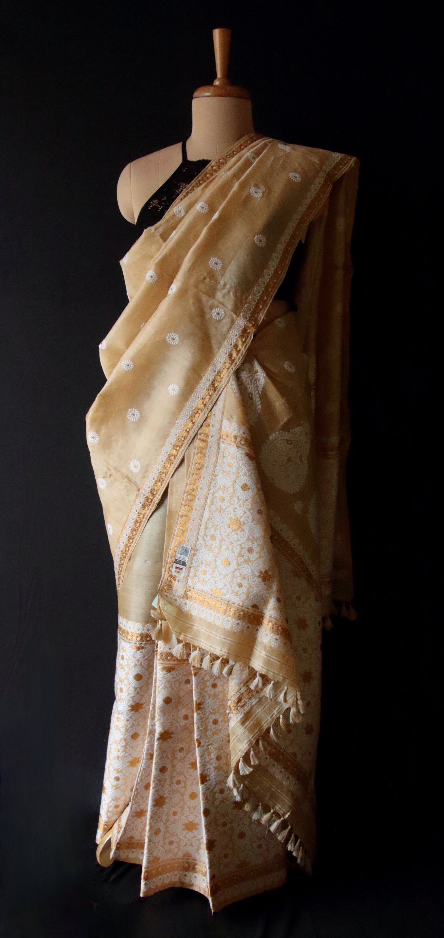 Tassar Silk  Mekhla Chador Set from Assam