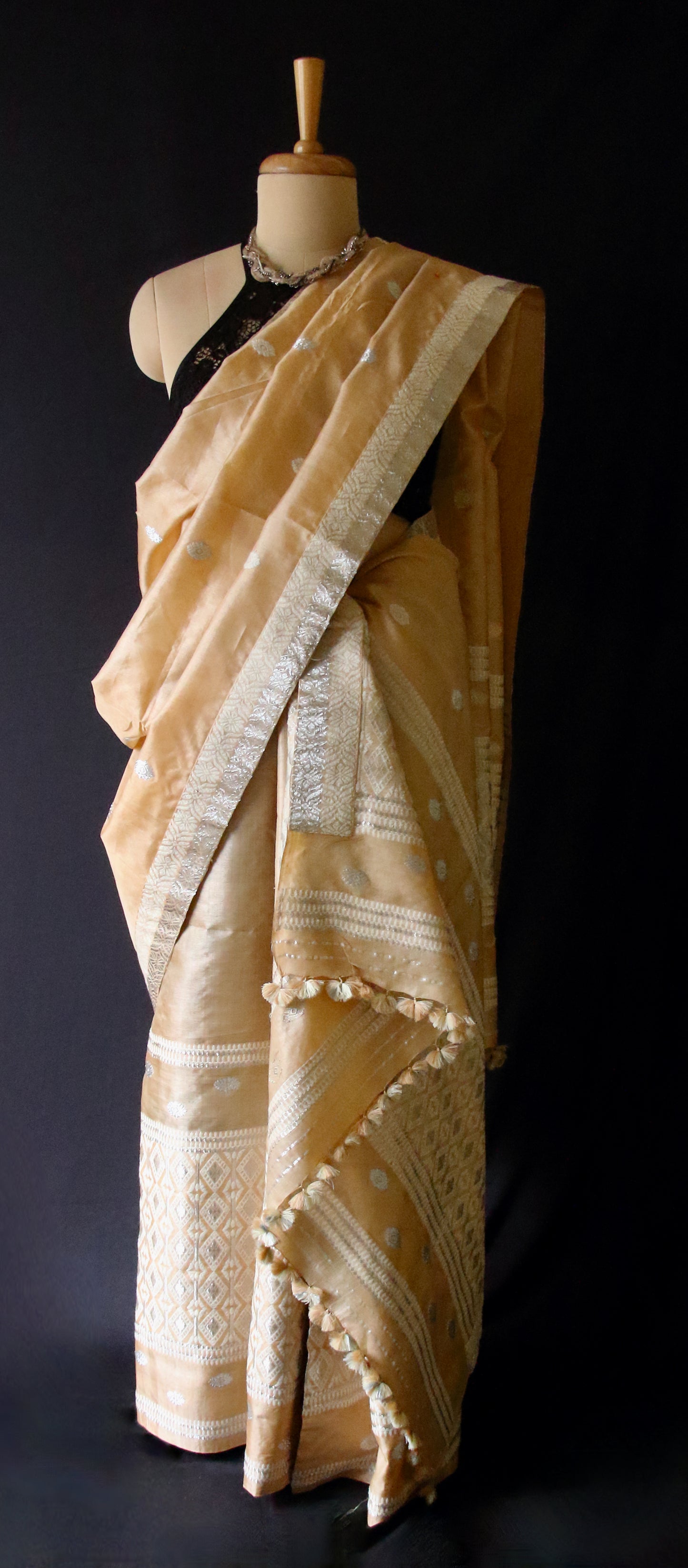 Tassar Silk Mekhla Chador Set from Assam