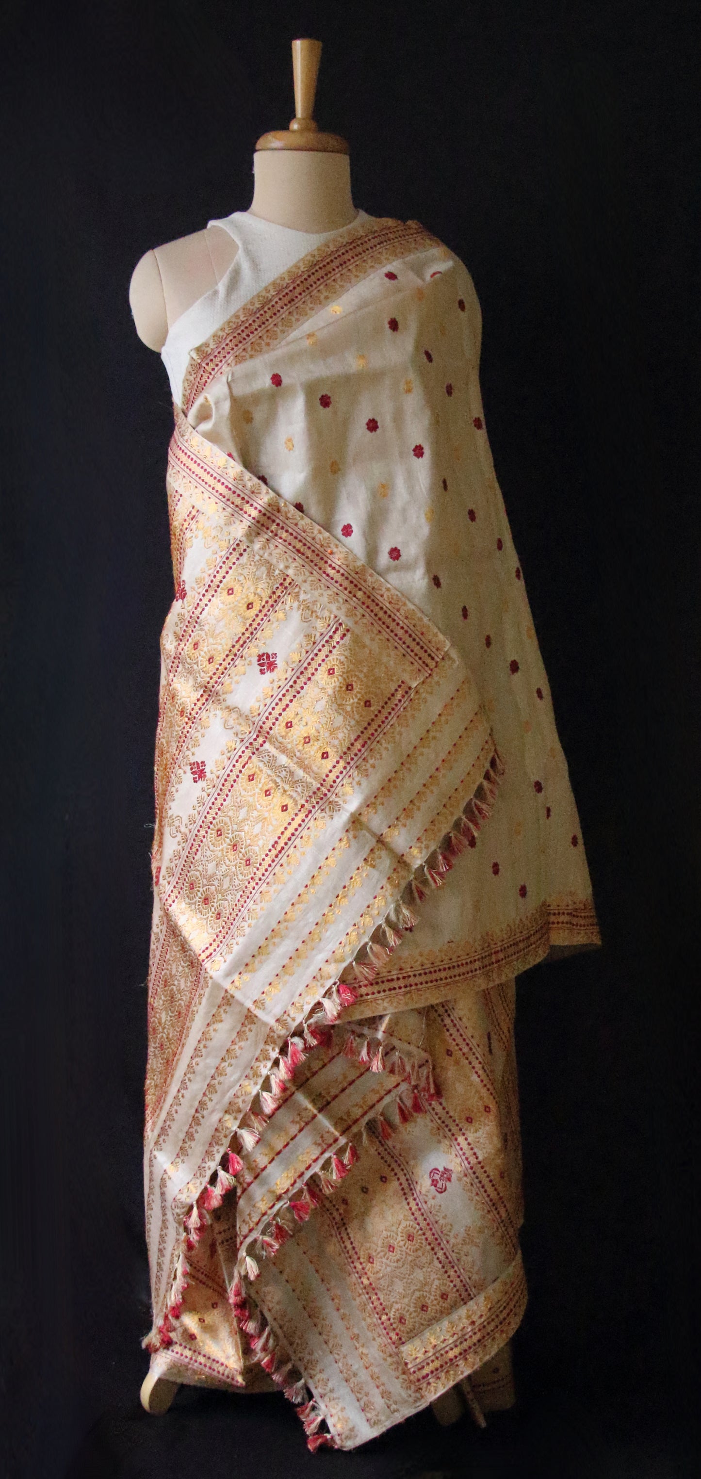 Tassar Silk Handloom Traditional Mekhla Chador Set from Assam