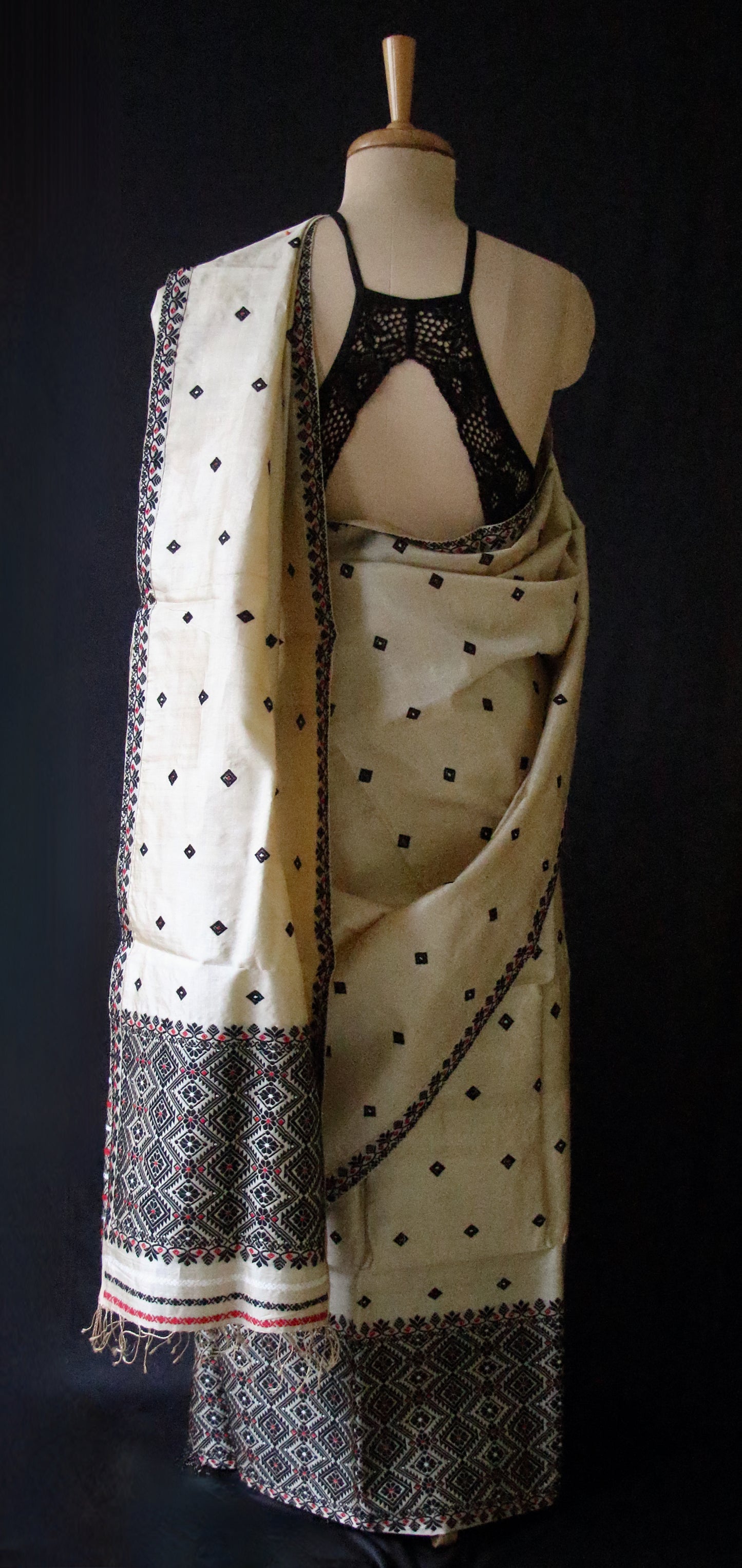 Tassar Silk Handloom Traditional Mekhla Chador Set from Assam