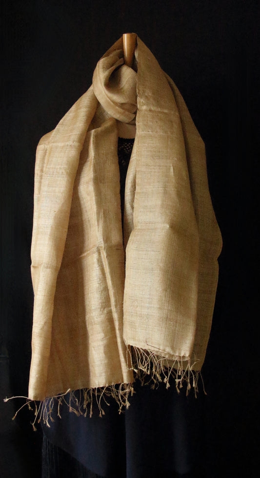 Hundred Percent Handwoven Muga Silk  Stole /Wrap  from Assam