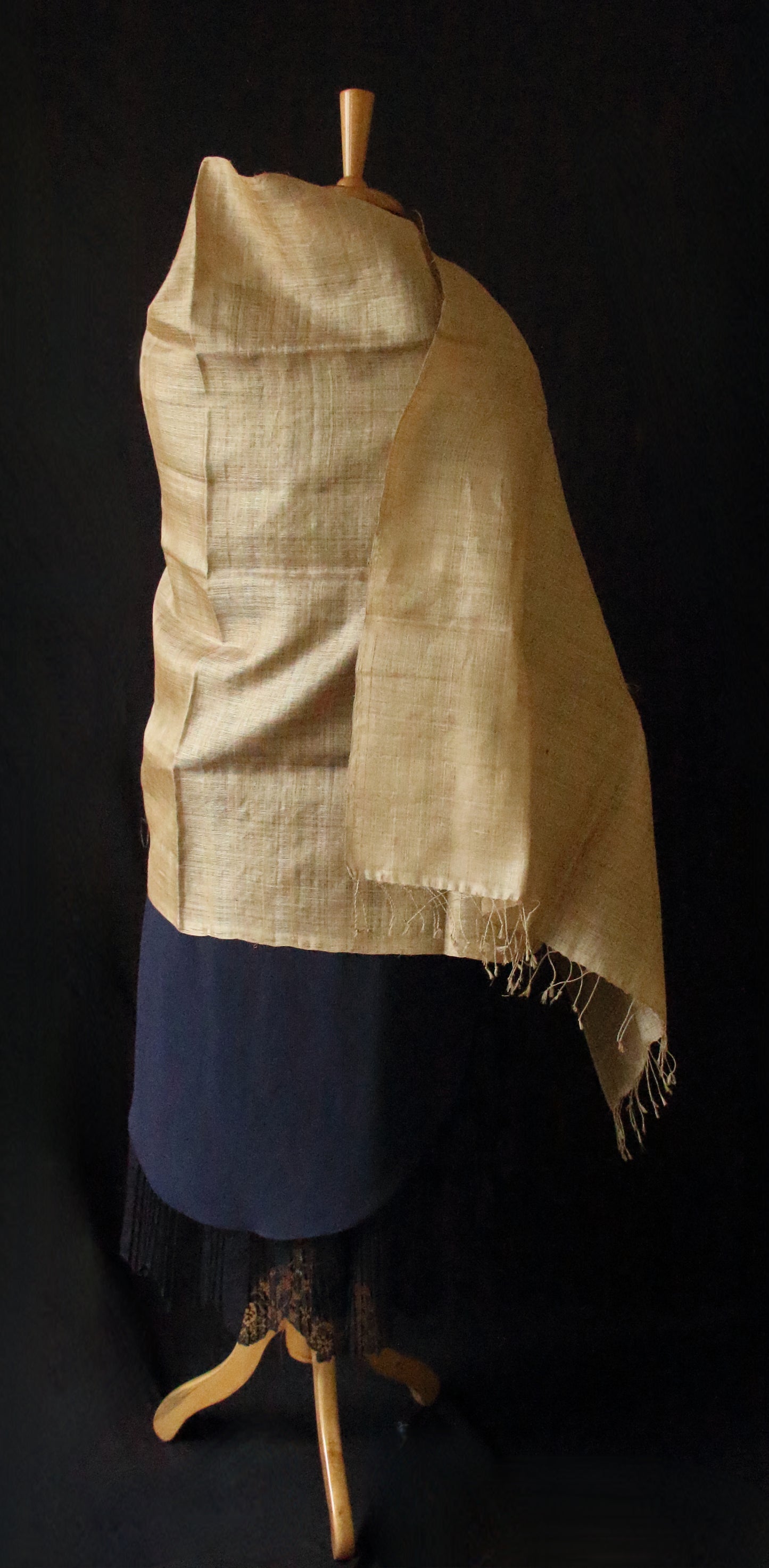 Hundred Percent Handwoven Muga Silk  Stole /Wrap  from Assam