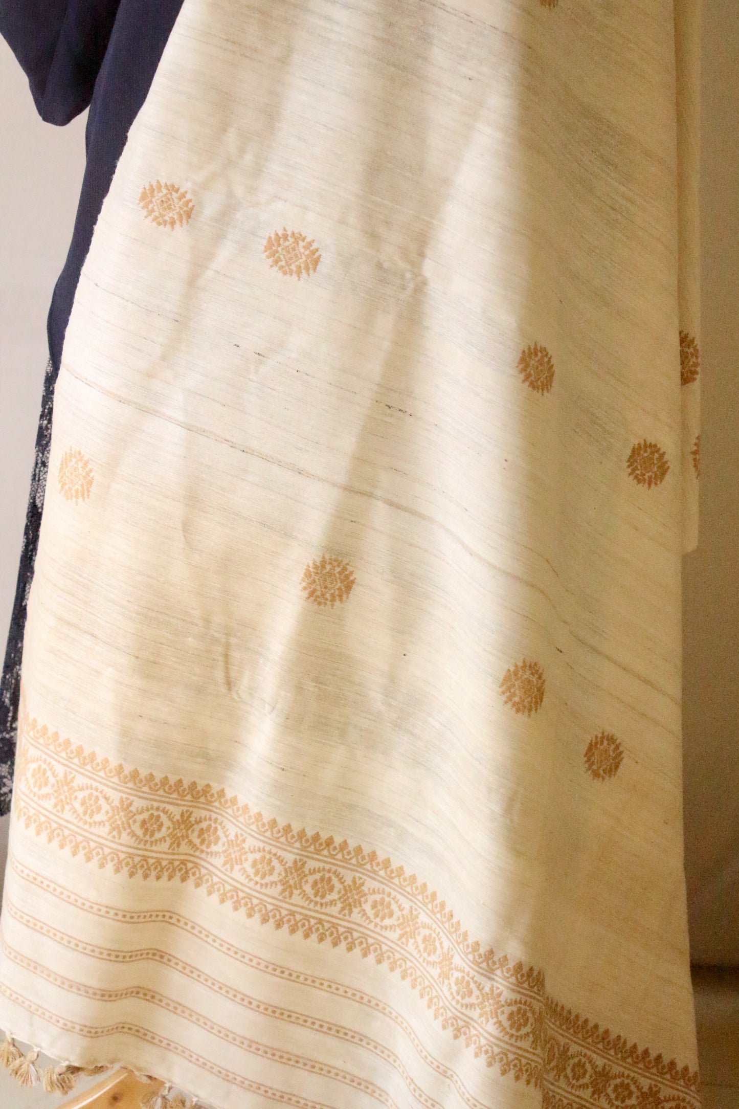 Handloom Eri Silk Shawl in hand spun yarns from Assam