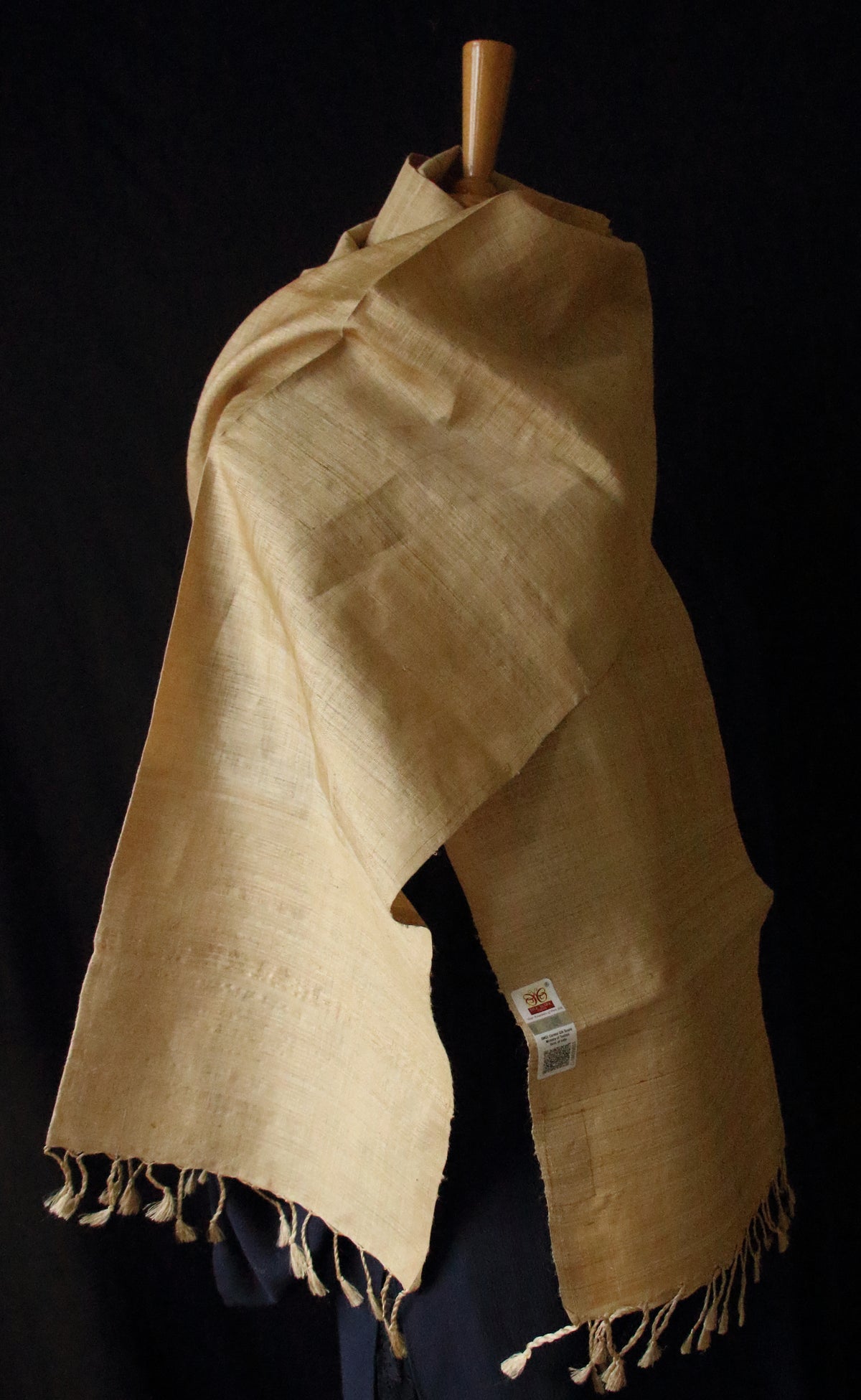 Golden Muga Silk Scarf  / Handwoven from Assam
