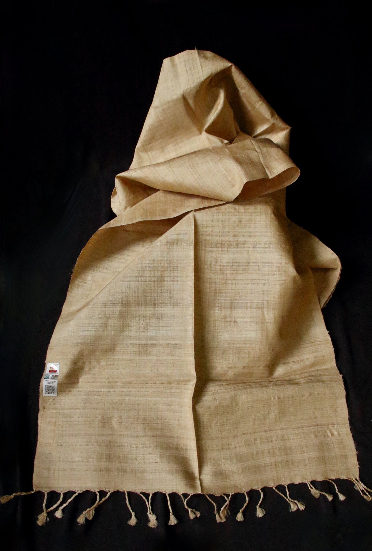 Golden Muga Silk Scarf  / Handwoven from Assam