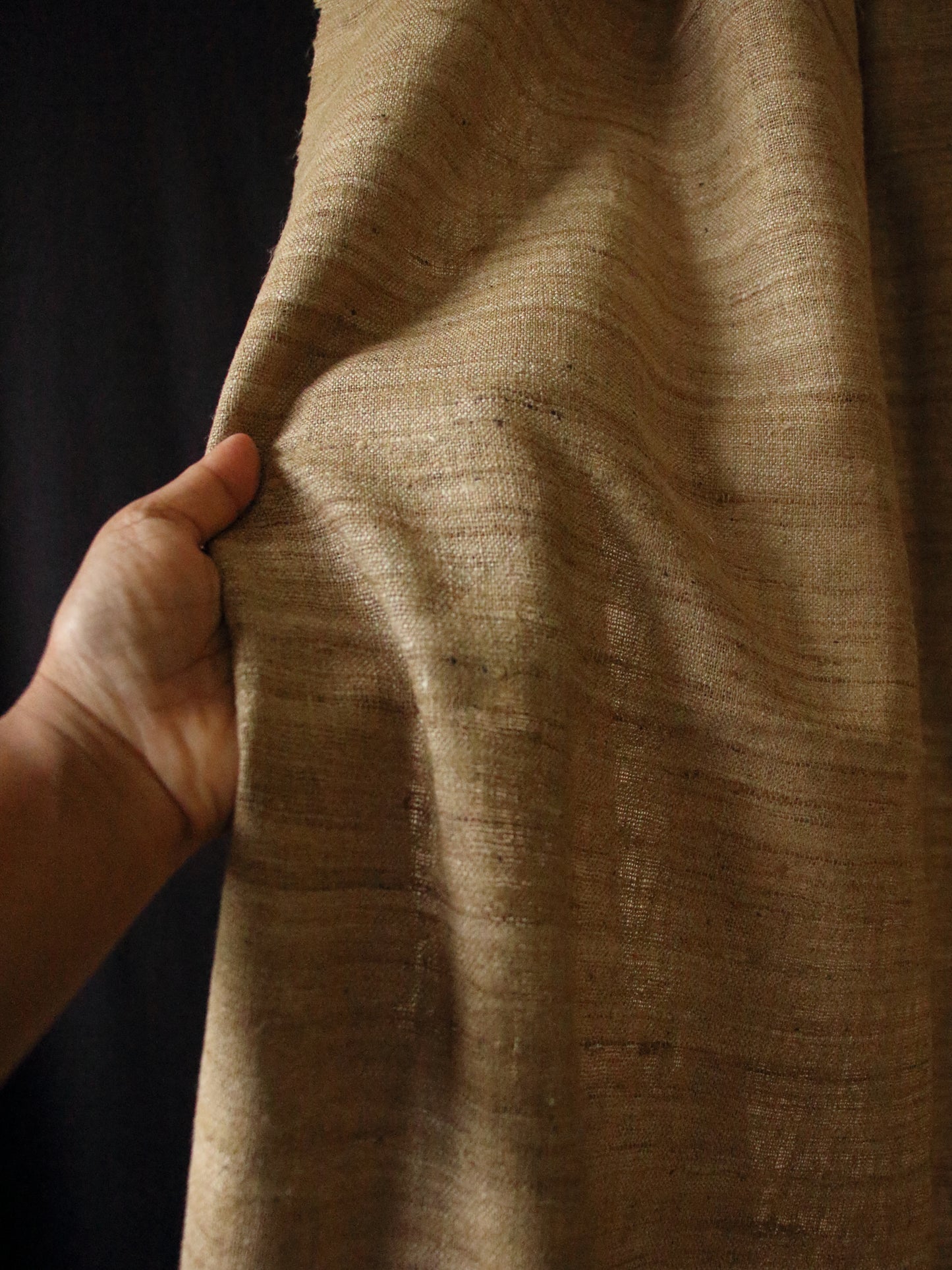 Handwoven  Muga Ghicha Silk Shawl from Assam