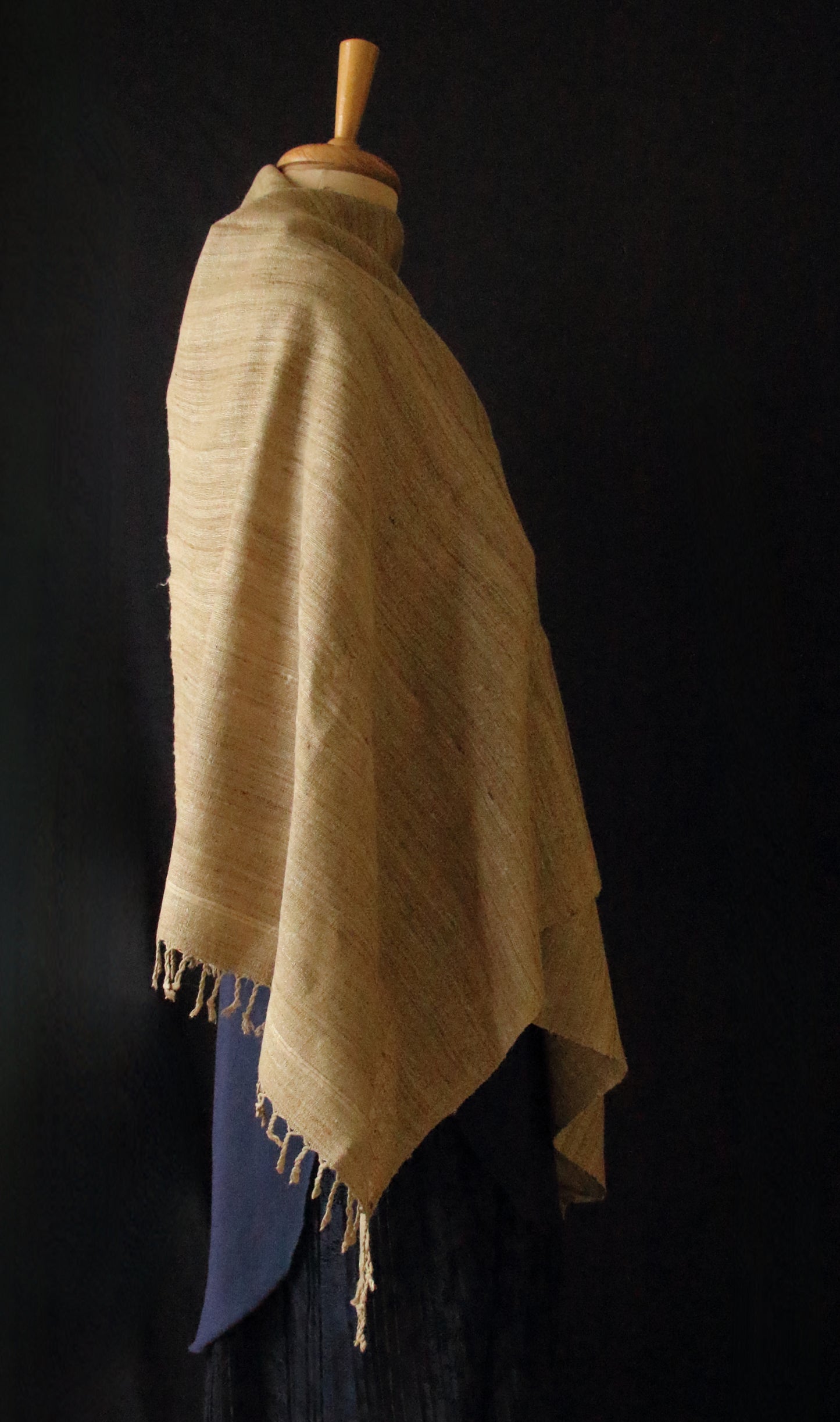 Handwoven  Muga Ghicha Silk Shawl from Assam