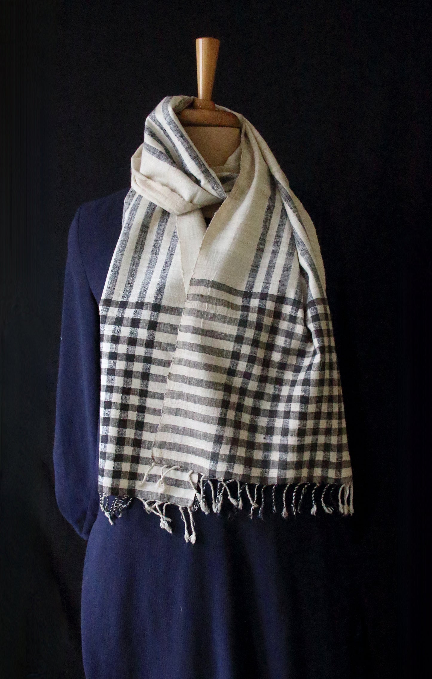 Eri Silk / Natural Dyed  Hand woven Muffler / Scarf from Assam