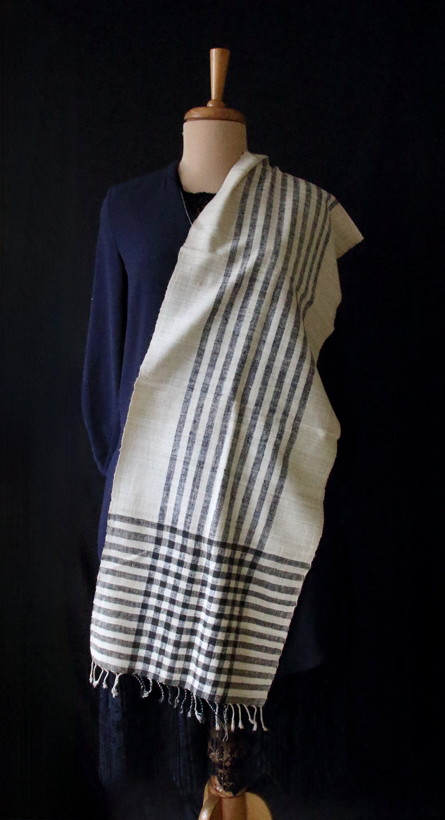 Eri Silk / Natural Dyed  Hand woven Muffler / Scarf from Assam