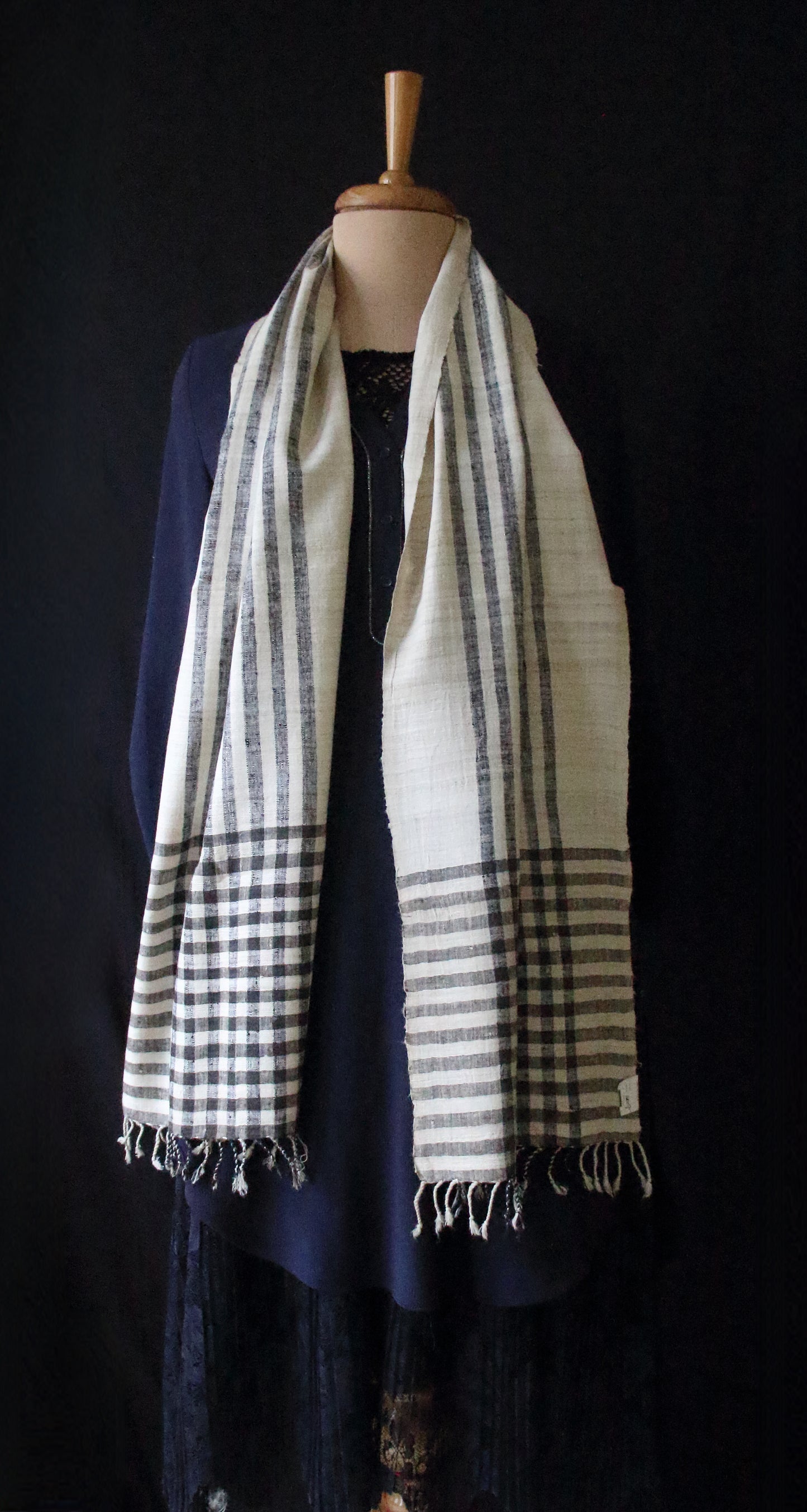 Eri Silk / Natural Dyed  Hand woven Muffler / Scarf from Assam