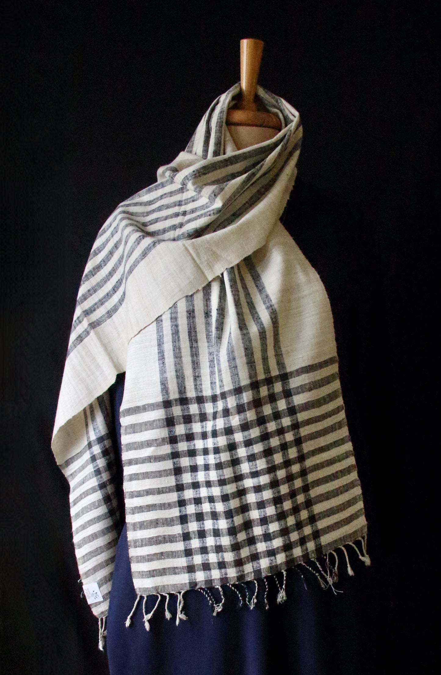 Eri Silk / Natural Dyed  Hand woven Muffler / Scarf from Assam