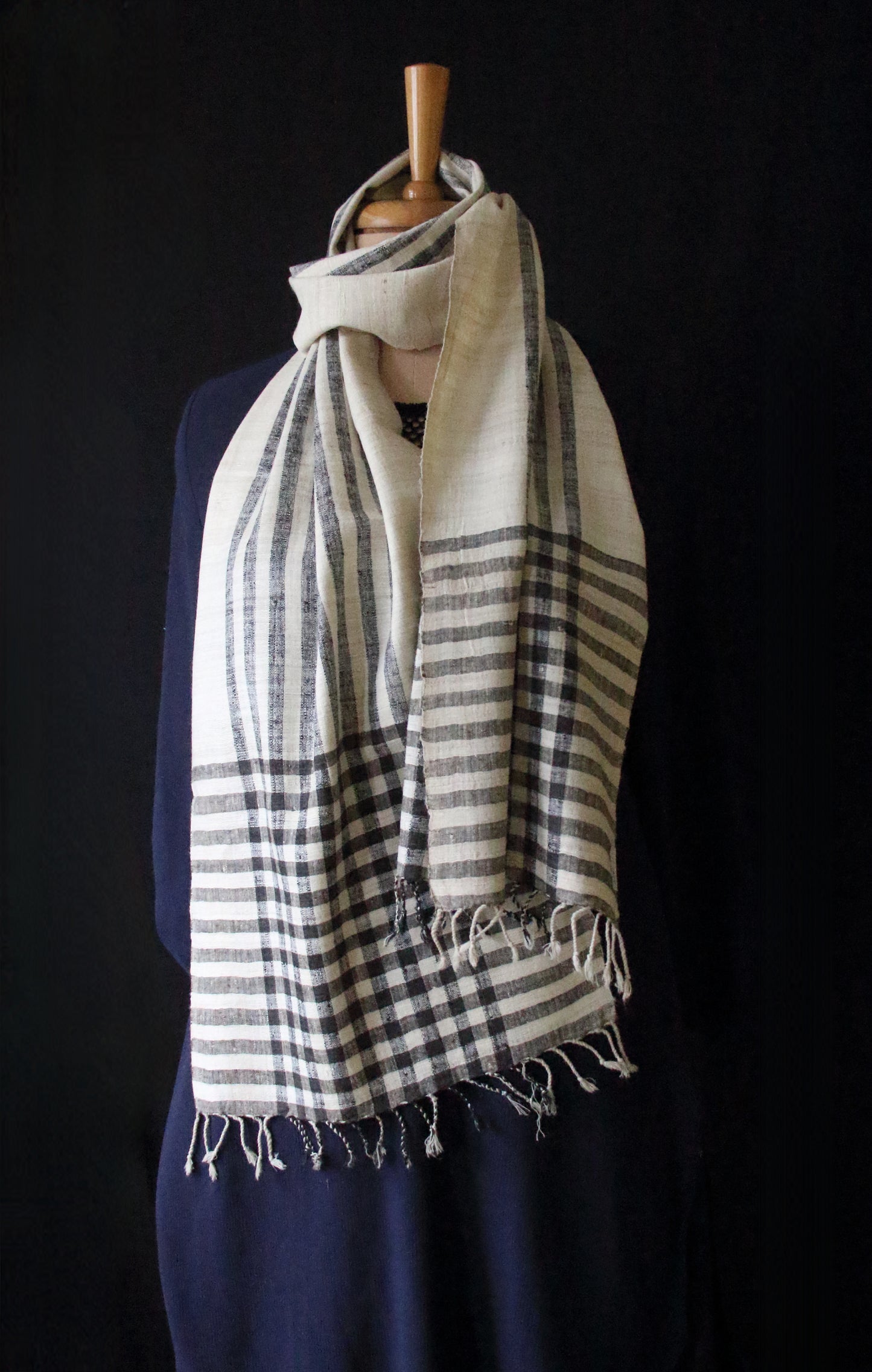 Eri Silk / Natural Dyed  Hand woven Muffler / Scarf from Assam