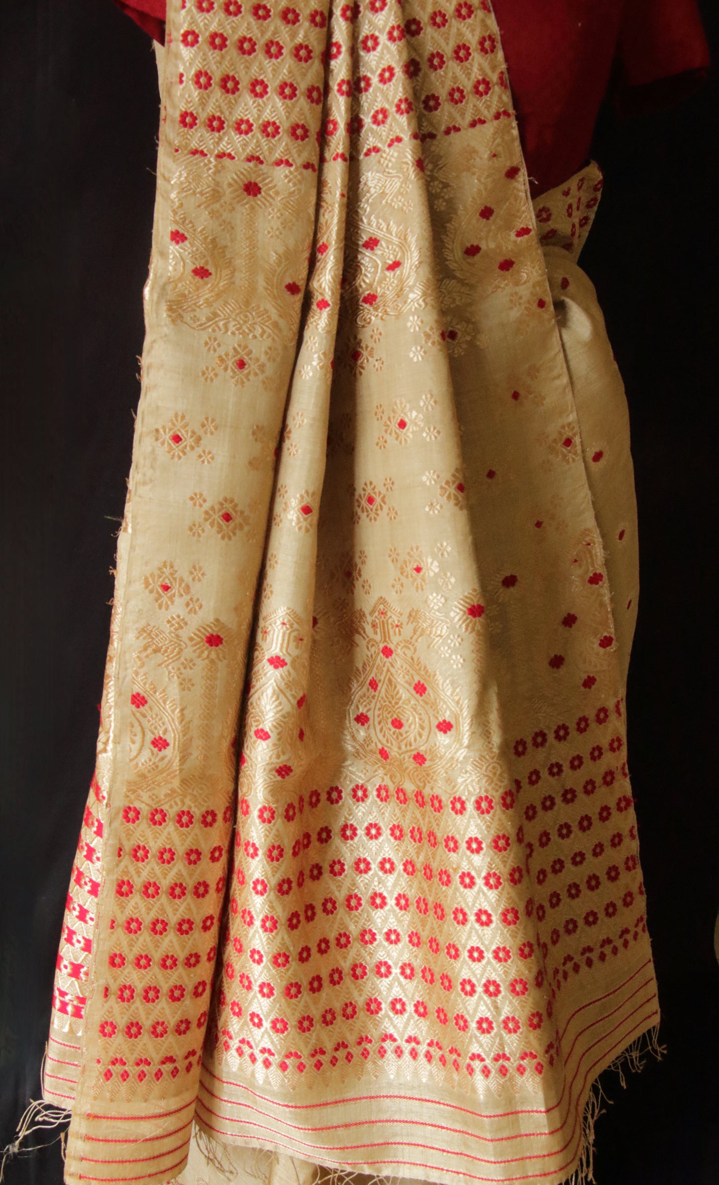 Exclusive Handloom Muga Silk Saree from Assam