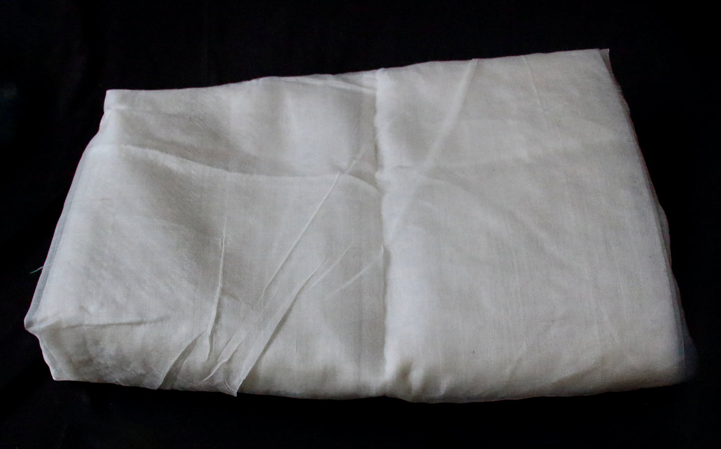 Handloom Silk Organza in Natural off White  - width 45" from Assam