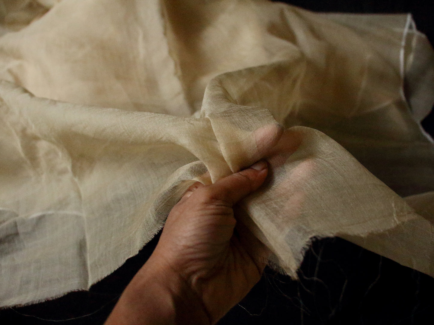 Handloom Silk Organza - width 45" from Assam