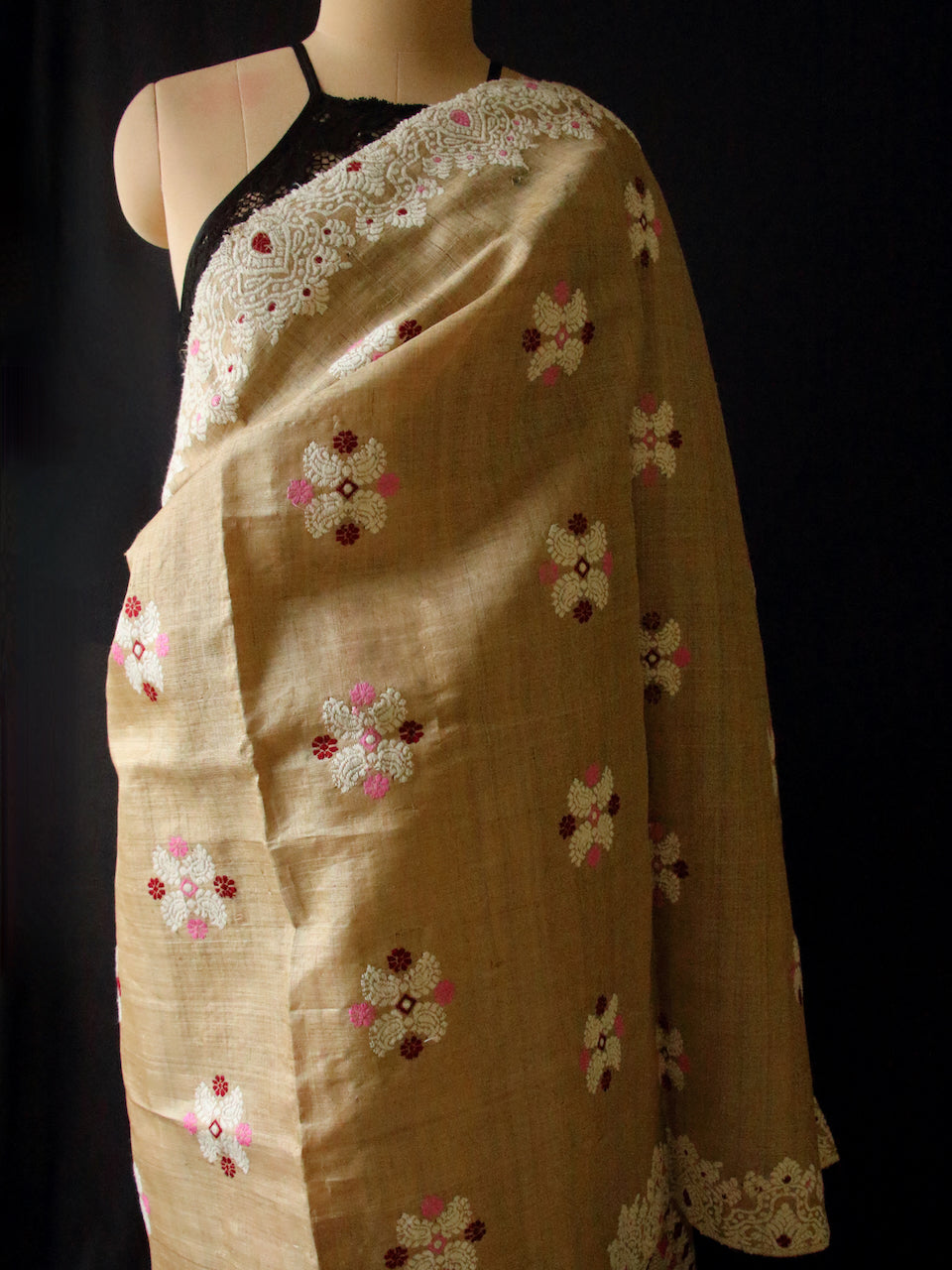 Muga Silk Traditional Mekhela Chador Set from Assam