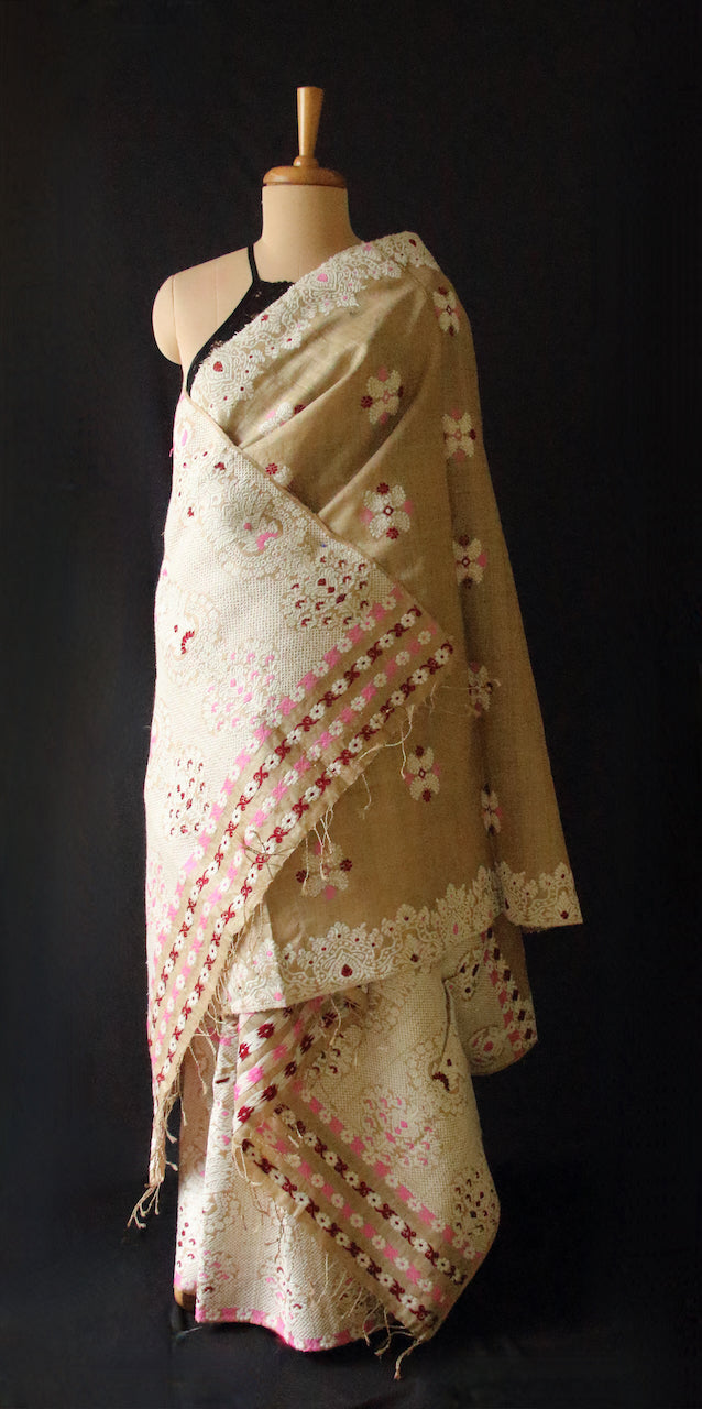 Muga Silk Traditional Mekhela Chador Set from Assam