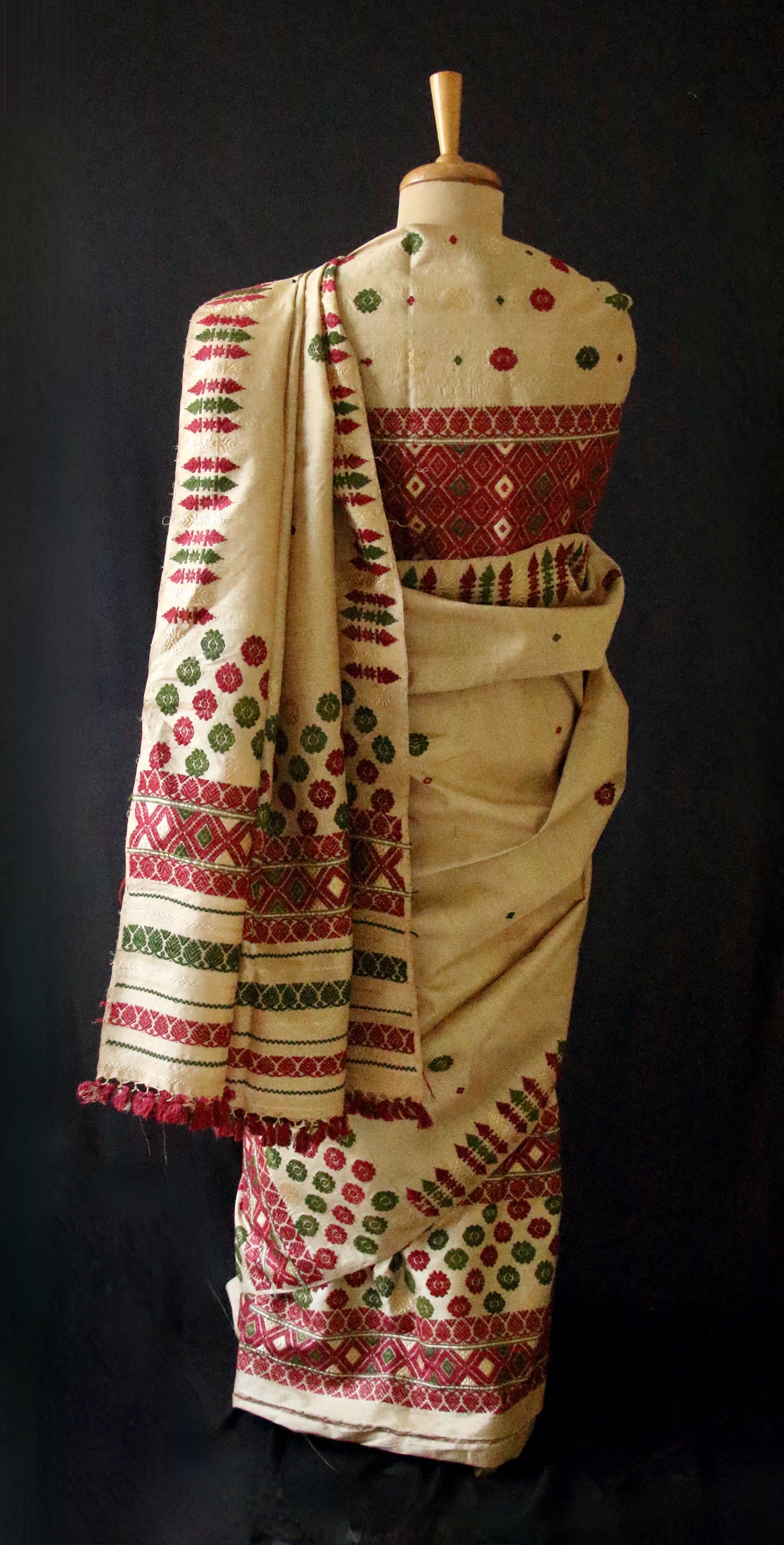 Tassar Silk by Muga Silk  Mekhela Chador Set from Assam