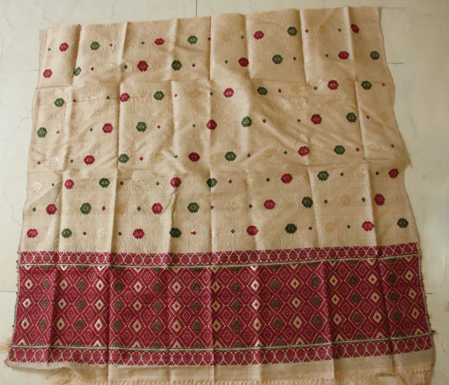 Tassar Silk by Muga Silk  Mekhela Chador Set from Assam