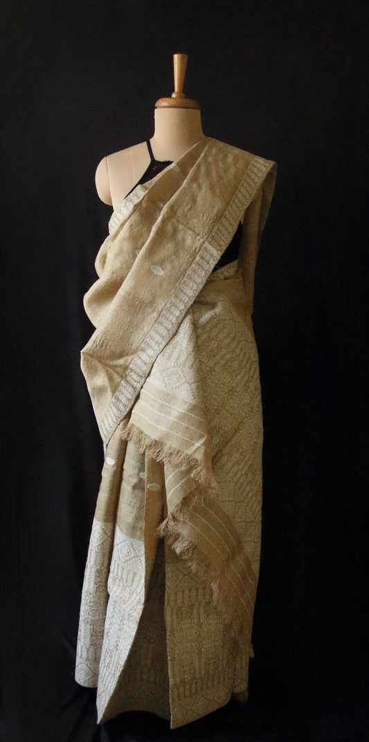 Authentic Muga Silk  Mekhela Chador Set from Assam