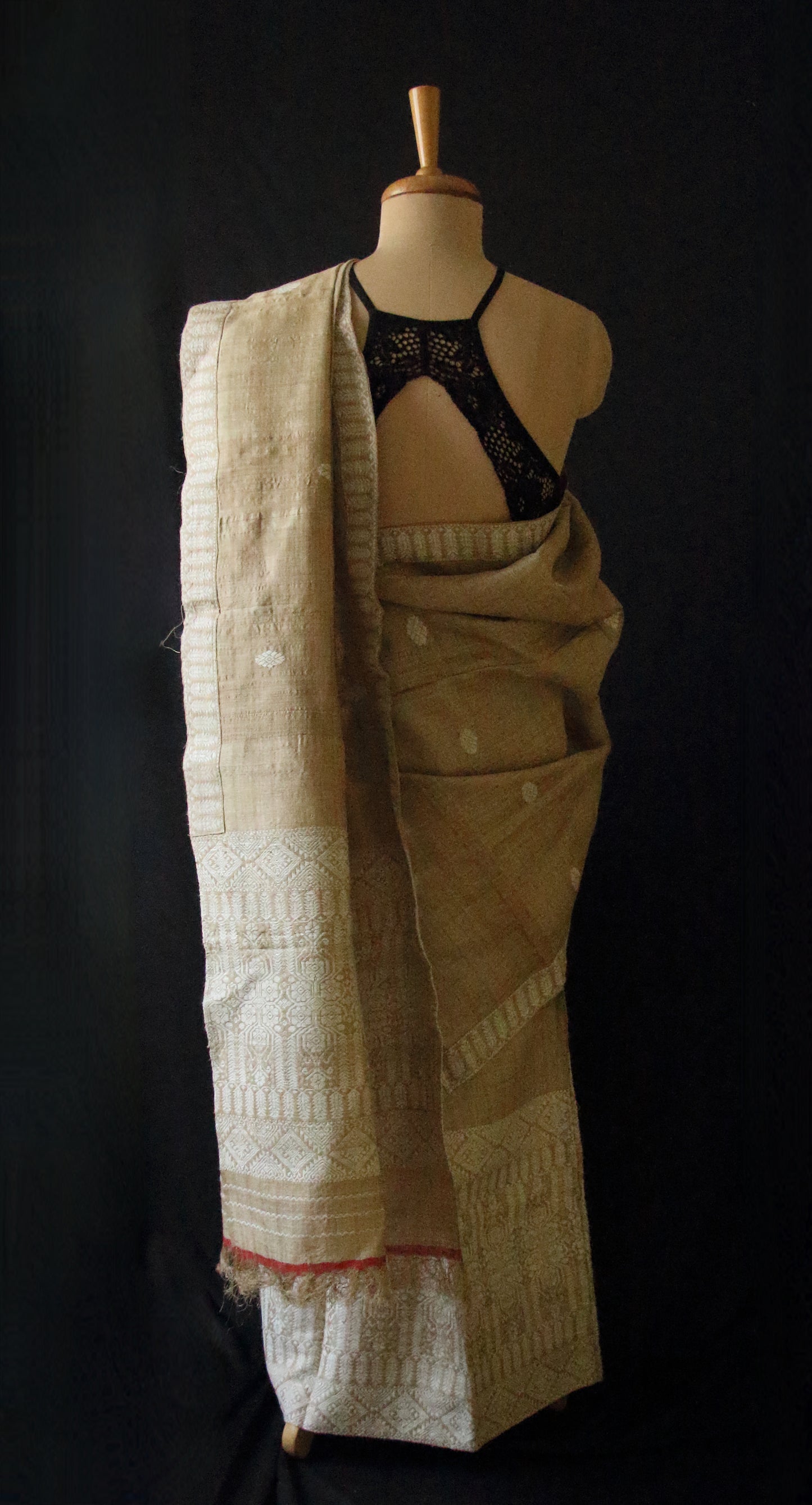 Authentic Muga Silk  Mekhela Chador Set from Assam