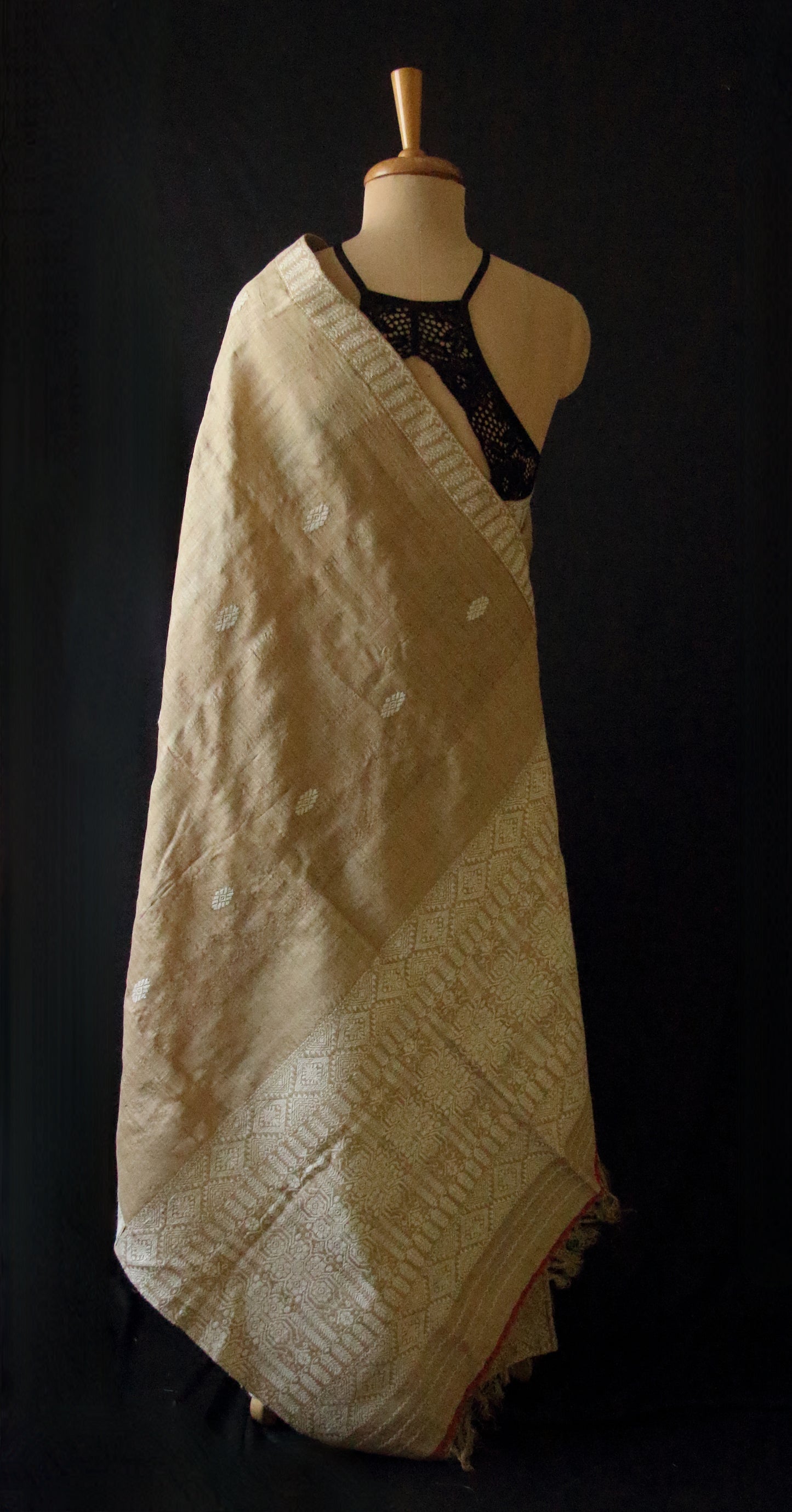 Authentic Muga Silk  Mekhela Chador Set from Assam