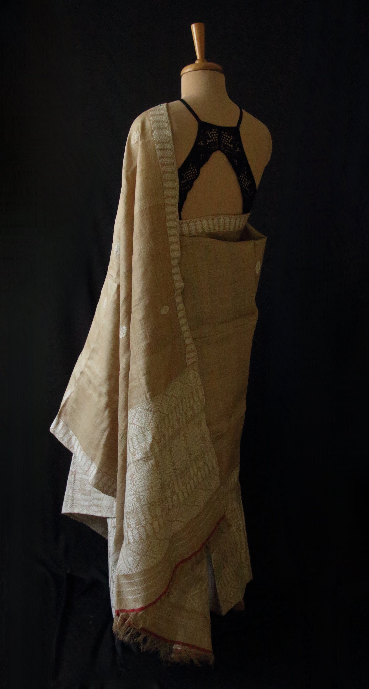 Authentic Muga Silk  Mekhela Chador Set from Assam