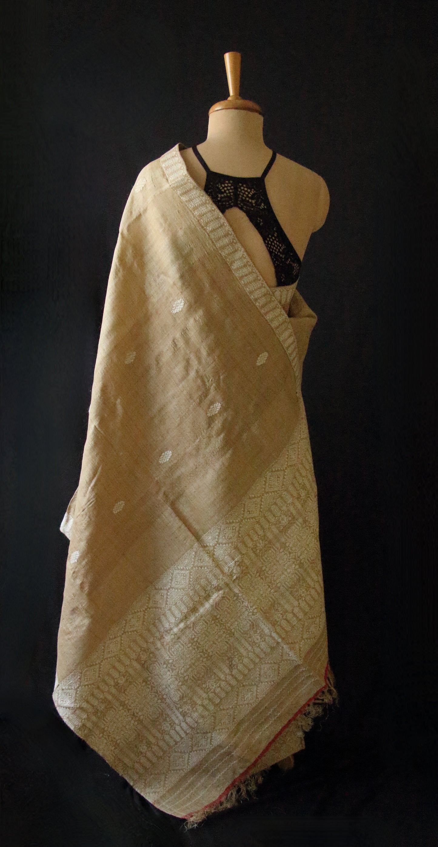 Authentic Muga Silk  Mekhela Chador Set from Assam