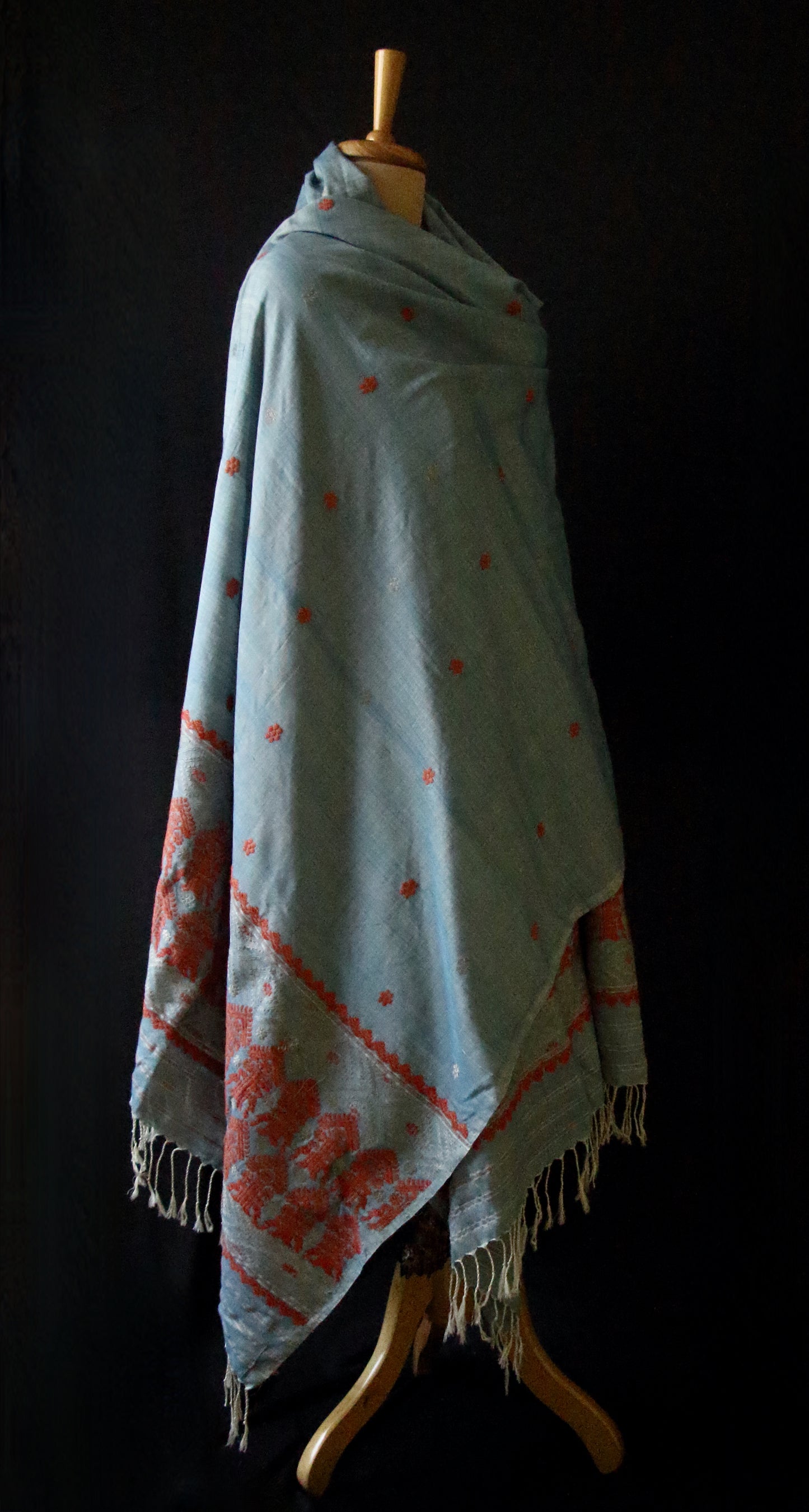 Handwoven Natural Dyed Eri Silk Dupatta / Wrap  from Assam