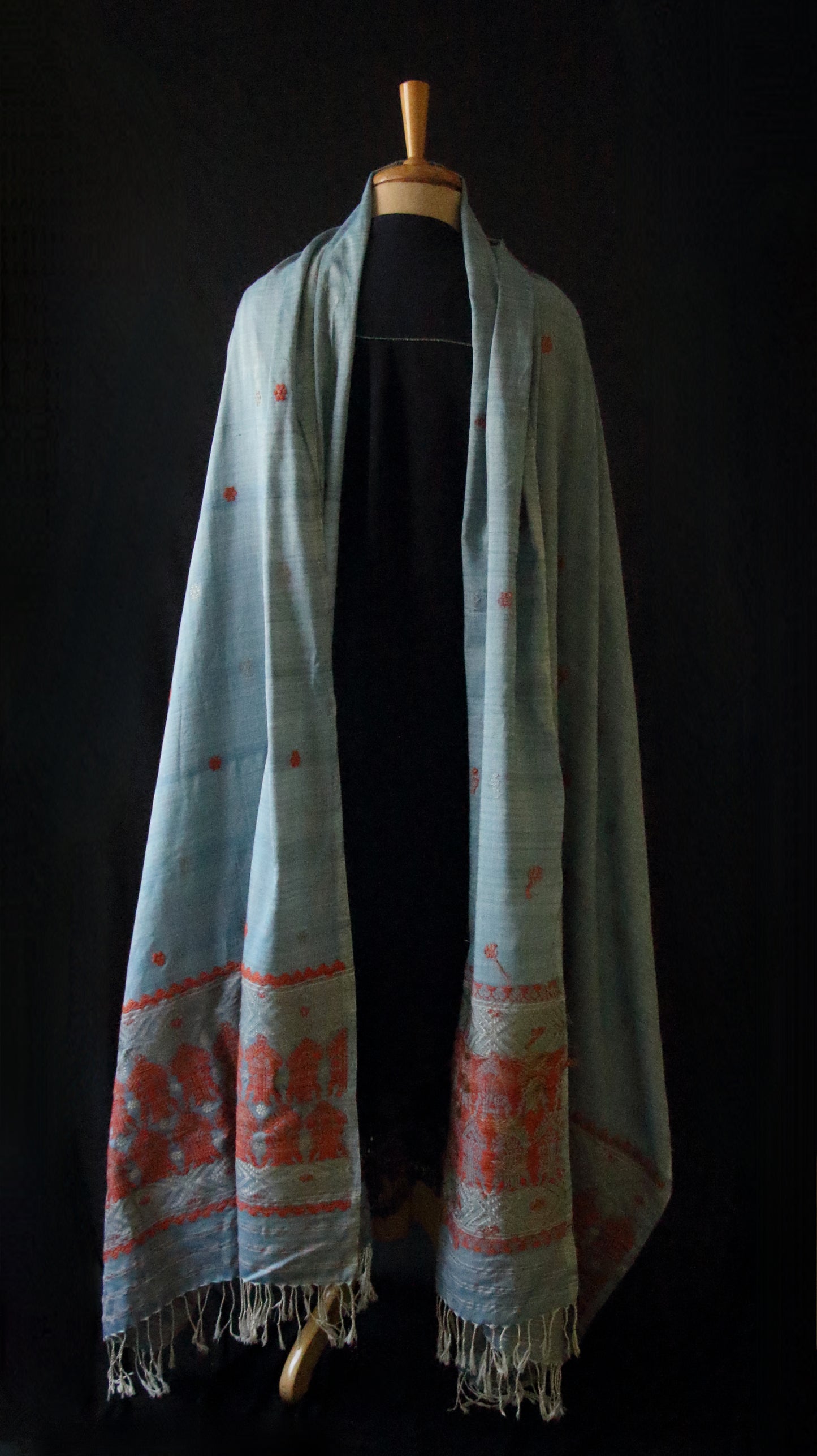 Handwoven Natural Dyed Eri Silk Dupatta / Wrap  from Assam